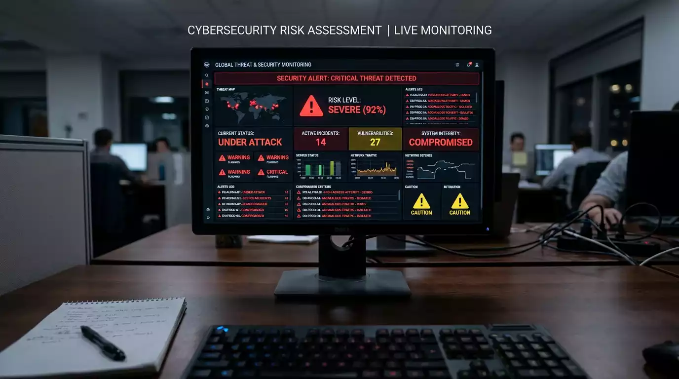 Casino safety assessment dashboard showing warning indicators and low trust score