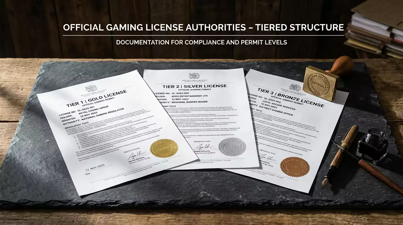 Comparison of UKGC, MGA, and Curaçao gambling licence certificates side by side