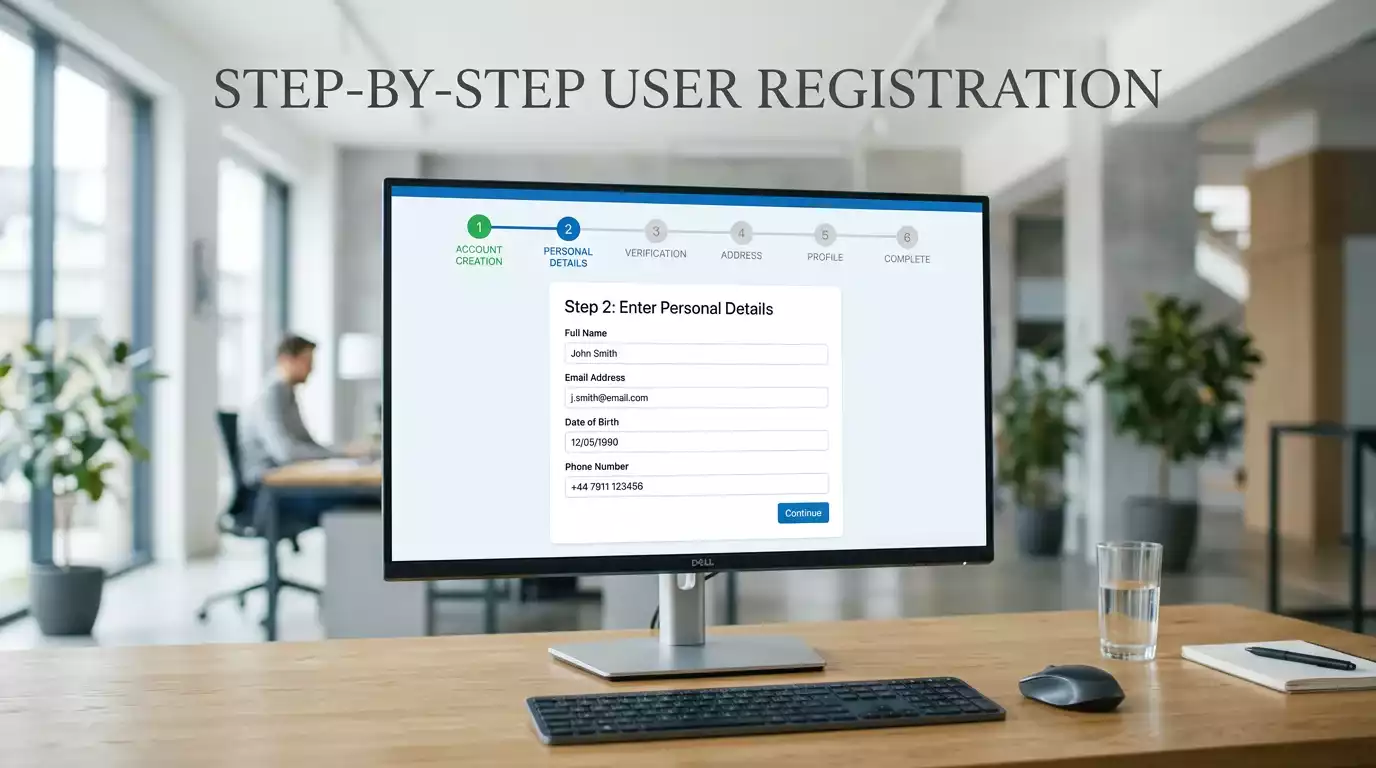 Step-by-step registration flow for GamStop self-exclusion showing period selection