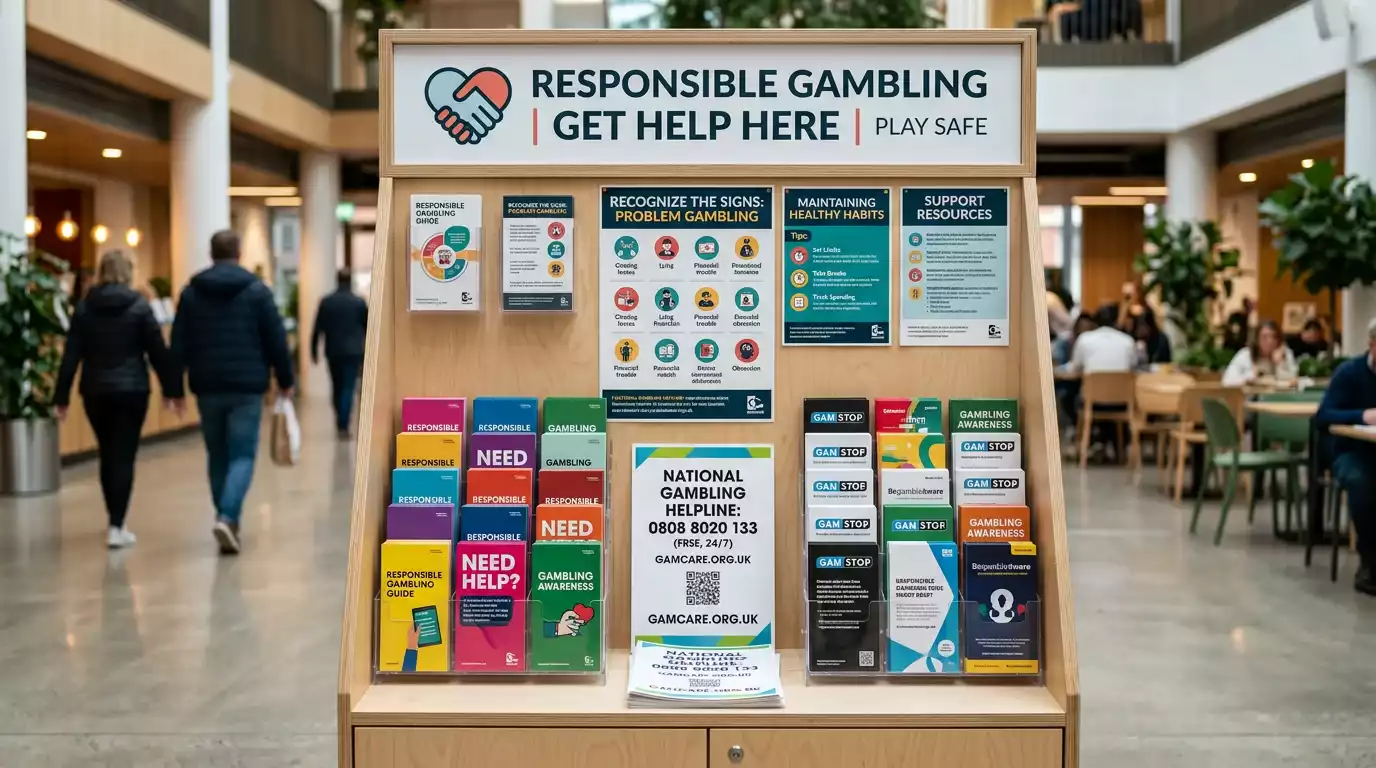 Awareness campaign materials displayed on public information board